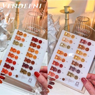 Sơn gel nhũ flash vendeeni set 15 màu mã F17