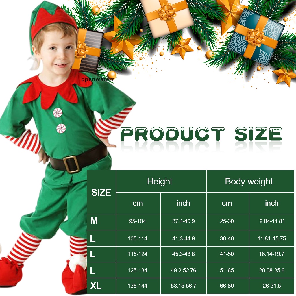 Bộ Đồ Hóa Trang Yêu Tinh Phong Cách Giáng Sinh Cho Bé Trai