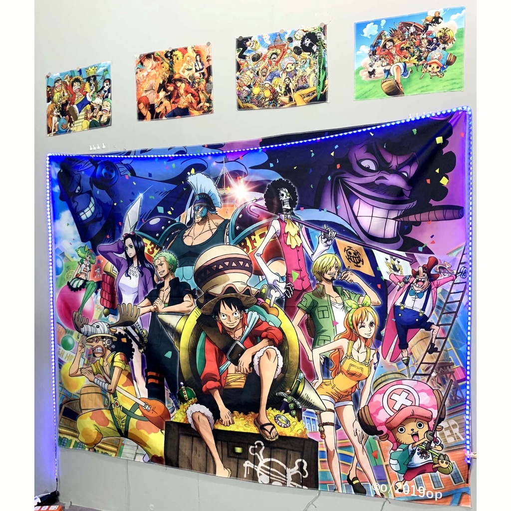 20 Mẫu ĐẸP Tranh Vải Treo Tường One Piece Totoro Tranh Vải Decor Naruto có 3 size