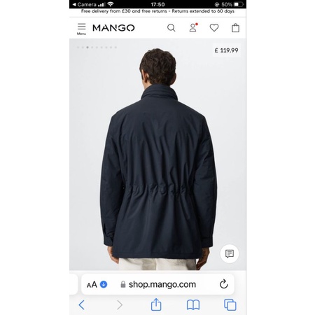 Áo khoác nam Mango vnxk