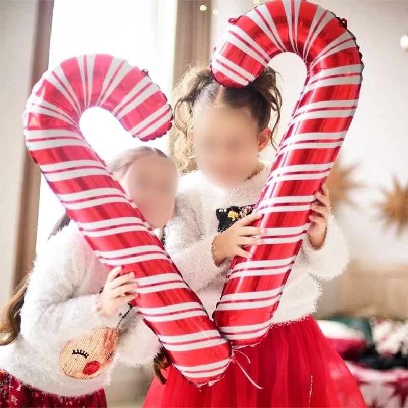 Set 5 Bong Bóng Lá Nhôm Hình Ông Già Noel Trang Trí Giáng Sinh