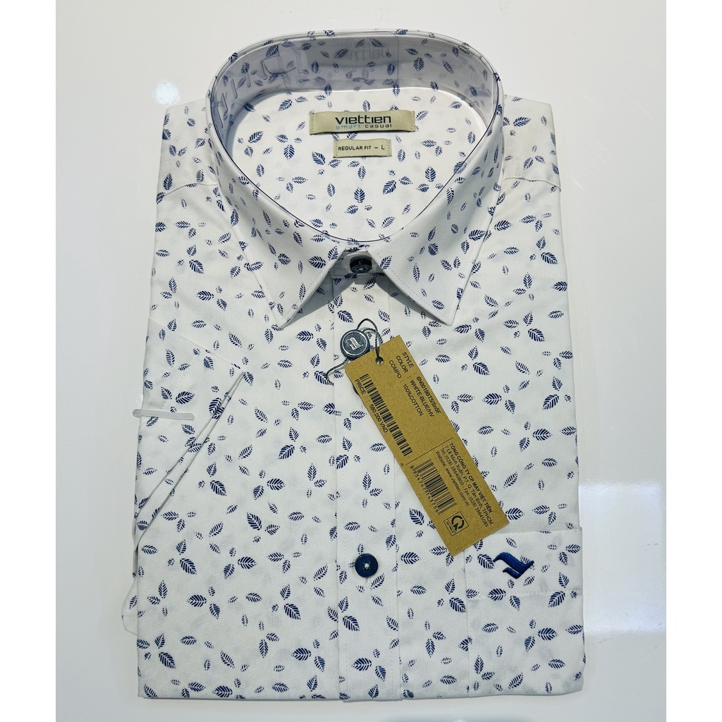 XẢ ÁO LẺ SIZE - Áo sơ mi cộc tay Việt Tiến 100% cotton 0019 size 41/42