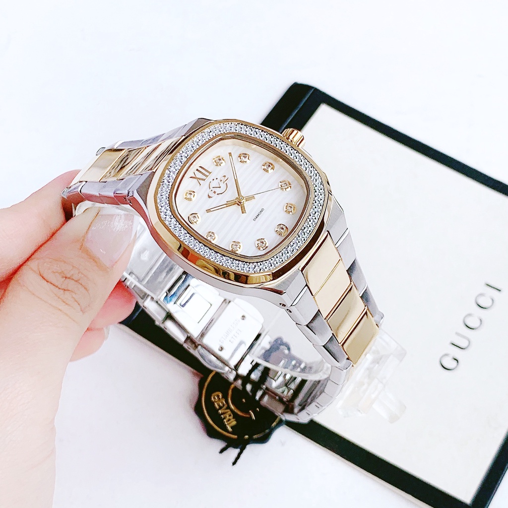 Đồng hồ nữ dây thép GV2 By Gevril Potente Diamond 18203