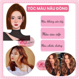 Combo Nhuộm Tóc Cao Cấp Màu NÂU ĐỒNG Không Cần Tẩy