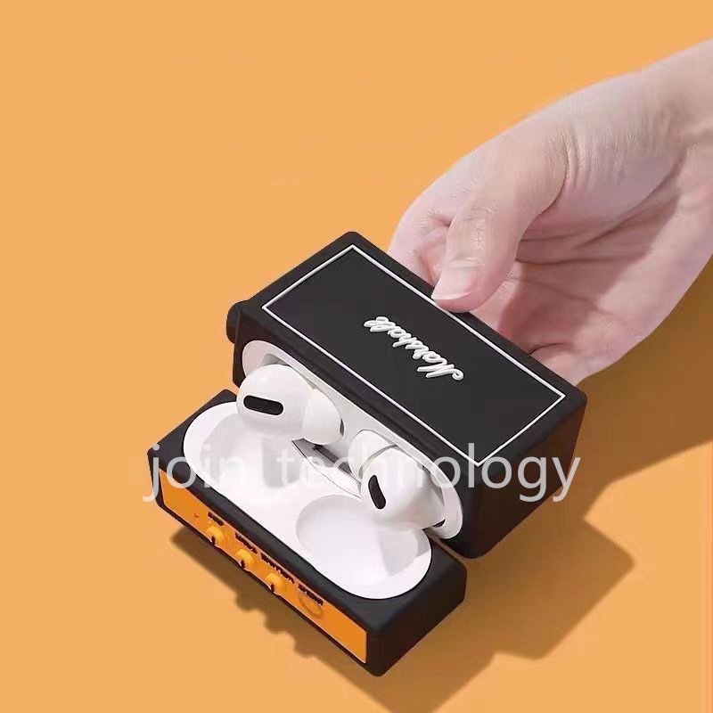 Vỏ Bảo Vệ Hộp Sạc Tai Nghe Bluetooth Không Dây airpods pro / 1 / 2 / 3 Bằng Silicon Hình Xe Mô Tô Thời Trang Ốp