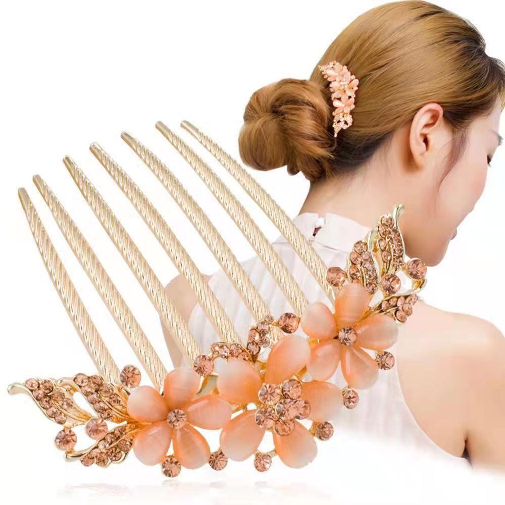 Lược Cài Tóc Hình Hoa Phong Cách Hàn Quốc Dành Cho Cô Dâu