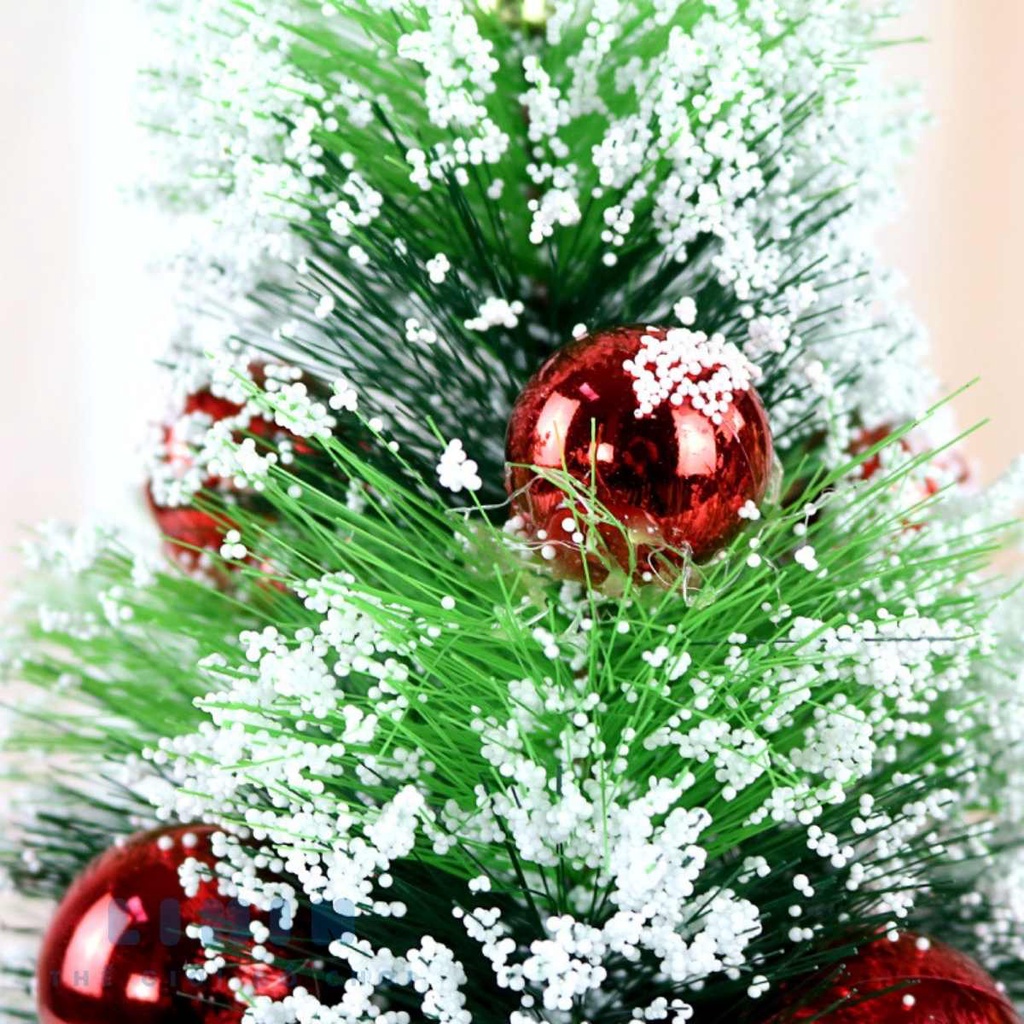 Cây thông giáng sinh mini để bàn trang trí Noel kèm phụ kiện