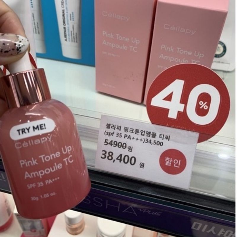 Có bill_Serum dưỡng trắng nâng tone CELLAPY PINK TONE UP AMPOULE