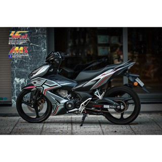 TEM RỜI mẫu chỉ đỏ đen tổ ong đơn giản cho Winner X bạc - tem cao cấp không bay màu