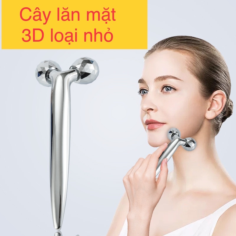 Con lăn mát xa mặt 3D loại mini siêu gọn - cây lăn mát xa