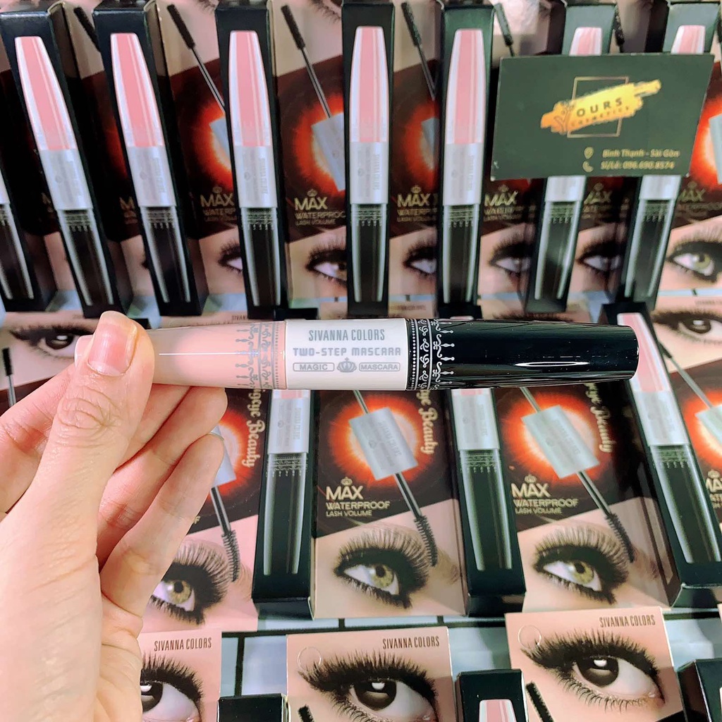 Chuốt Mi 2 Đầu Sivanna Two-Step Mascara Làm Dày Và Dài Mi HF891