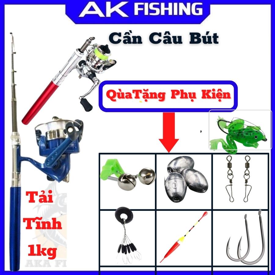 Cần câu máy bút mini tải cá 6kg đủ bộ cần câu rút chuyên câu cá lăng xê câu lục câu rô chép chất lượng giá rẻ