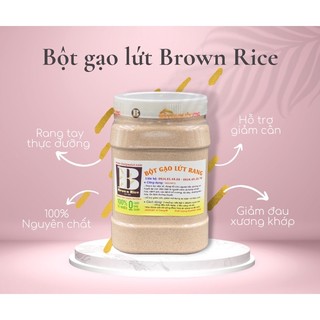 Bột gạo lứt BROWN RICE rang tay thực dưỡng (hũ 800gr)