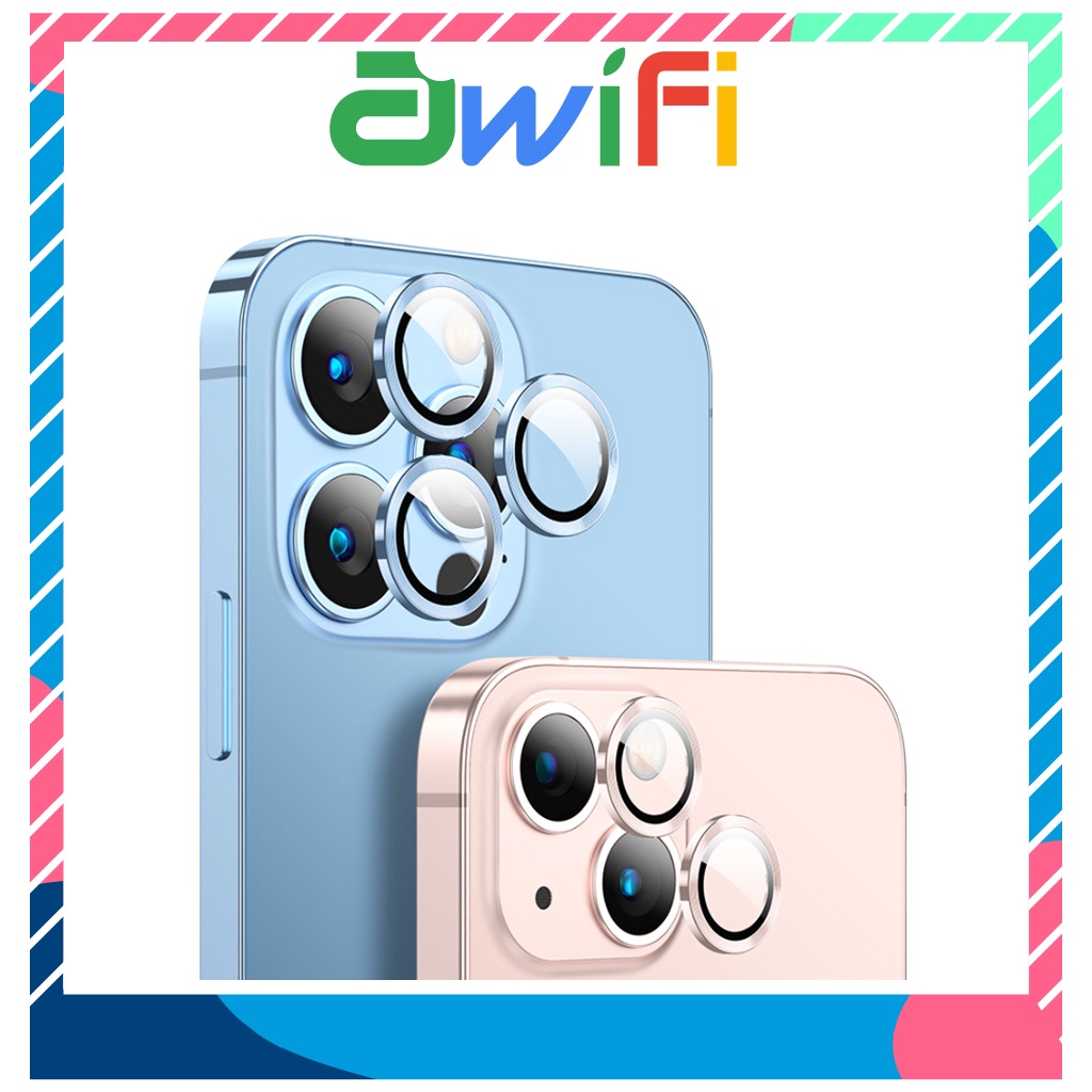 Kính cường lực iphone viền kim loại bảo vệ mắt Camera 7plus/8/8plus/plus/x/xr/xs/11/12/13/14pro/max/ Ốp lưng V5-12