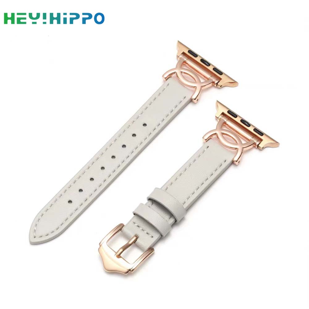 Dây Đeo Bằng Da Có Khóa Thời Trang Cho Đồng Hồ Thông Minh iwatch 49 / 45 / 44 / 42 / 41 / 40 / 38mm 8 / 7 / 6 / 42 / 41 / 40 /