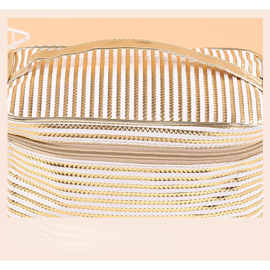 Túi Đựng Mỹ Phẩm Thời Trang Họa Tiết Sọc Dễ Thương