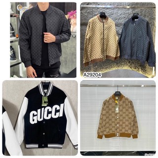 Áo khoác bomber nam Gc màu kem siêu hot_Áo khoác bomber nam GC chữ thêu