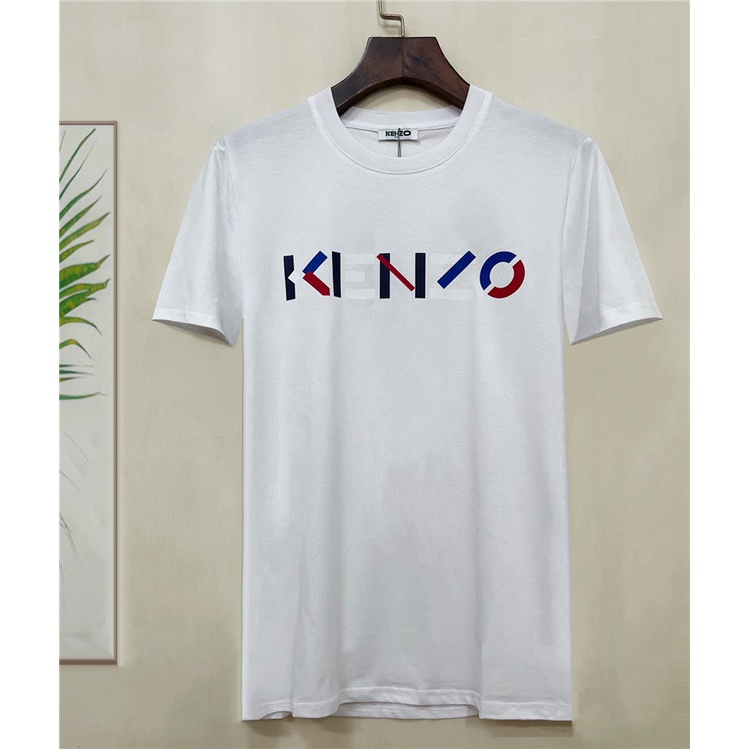 Áo Thun cotton Tay Ngắn Cổ Tròn In Chữ Kenz0 Cá Tính Cho Nam Size S-4XL