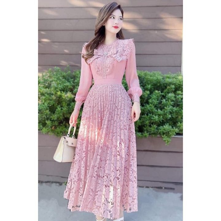 Đầm dự tiệc thiết kế 2 màu Trắng-Tím thiết kế body sang chảnh, Váy tiểu thư tôn dáng nổi bật