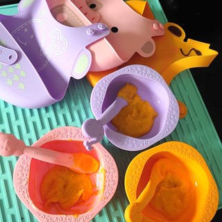 Bộ Đồ Dùng Ăn Dặm Silicon Baby Marcus & Marcus, Cho Bé Từ 6 Tháng - Marcus