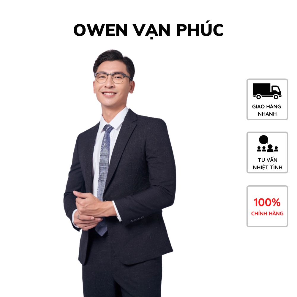 Bộ Vest Nam OWEN VES220957 Màu Navy Melange Kiểu Dáng Regular Fit Form Chuẩn Cứng Cáp Tôn Dáng Mạnh Mẽ Nam Tính