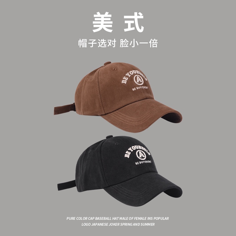 Mũ Lưỡi Trai Mềm Mại Thêu Họa Tiết Phong Cách Hàn Quốc