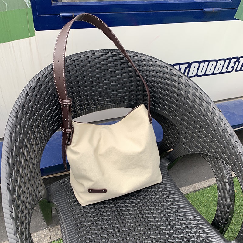 Túi Xách Vải Canvas Cỡ Lớn Thiết Kế Đơn Giản Phong Cách Hàn Quốc Thời Trang Cho Nữ