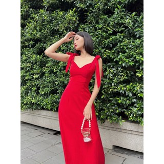 Colus - đầm đỏ 2 dây bản to