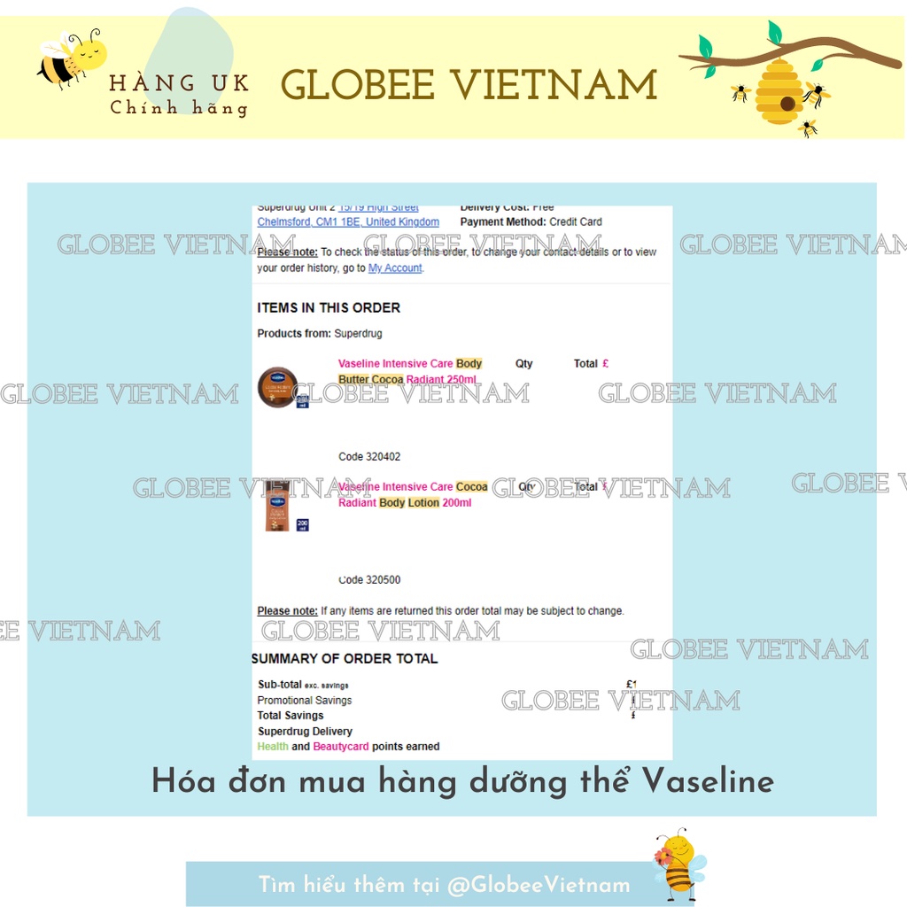 Bơ dưỡng thể Vaseline Cocoa Radiant Body Butter