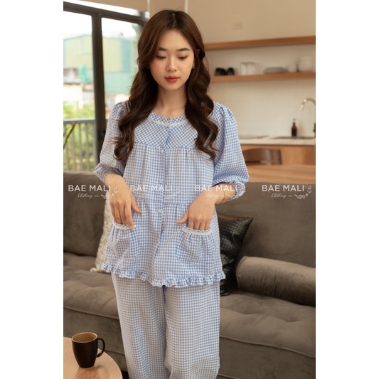 SP310- Bộ mặc nhà babydoll phối ren
