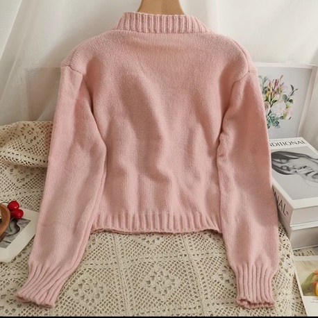 Set áo len Quảng Châu nữ tay dài hoạ tiết