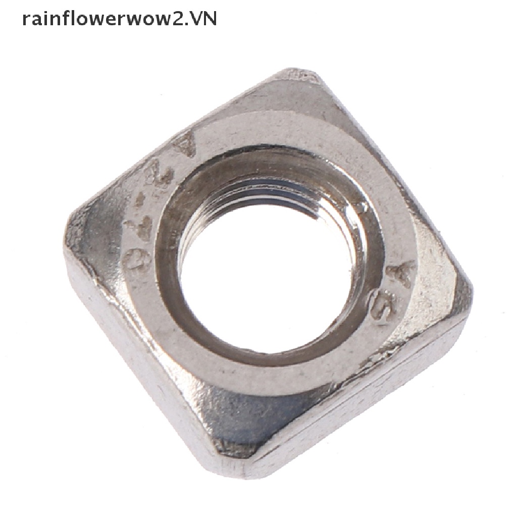 Set 20 Đai Ốc Vuông Bằng Thép Không Gỉ M3 M4 M5 M6 M8 304 Chuyên Dụng