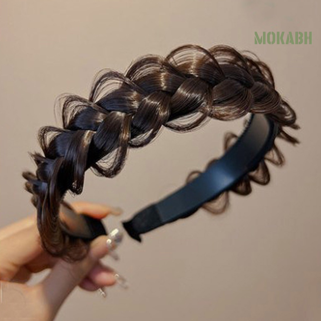 Băng Đô Dạng Tóc Giả Thắt Bím Phong Cách Bohemia Cho Nữ