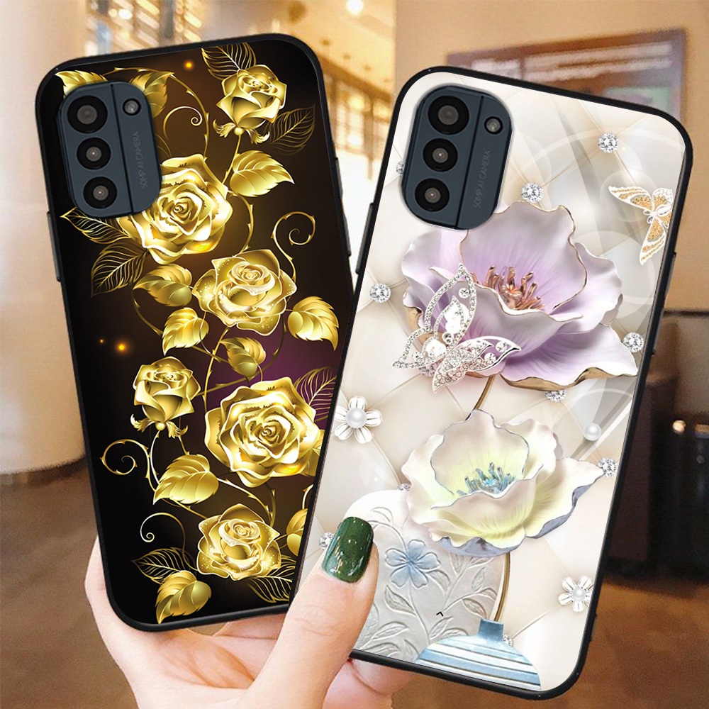 Ốp lưng nokia g21 in hình hoa , ốp nữ sang trọng