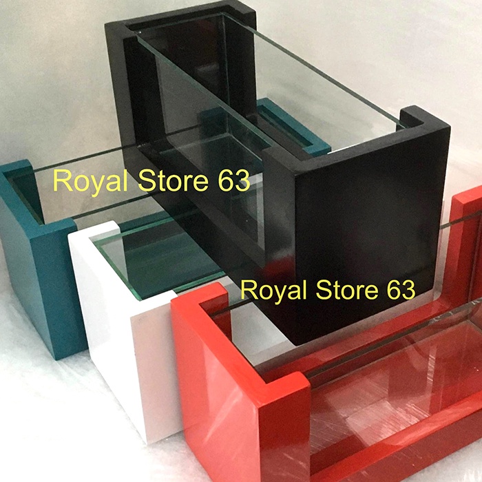 Bể cá mini khung gỗ sang trọng kích thước: d30, r15, c13
