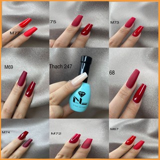 [XẢ HÀNG] Sơn gel NL mẫu mới chai tròn chắc chắn  dùng máy hơ tone màu đỏ nhiều màu sắc đỏ đô đỏ tươi các loại chai 15ml