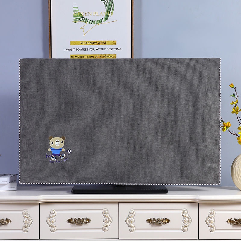 Vỏ Bọc TV LCD 65 / 70 / 75 / Inch Bằng Vải Chenille Chống Bụi Trang Trí Nhà Cửa
