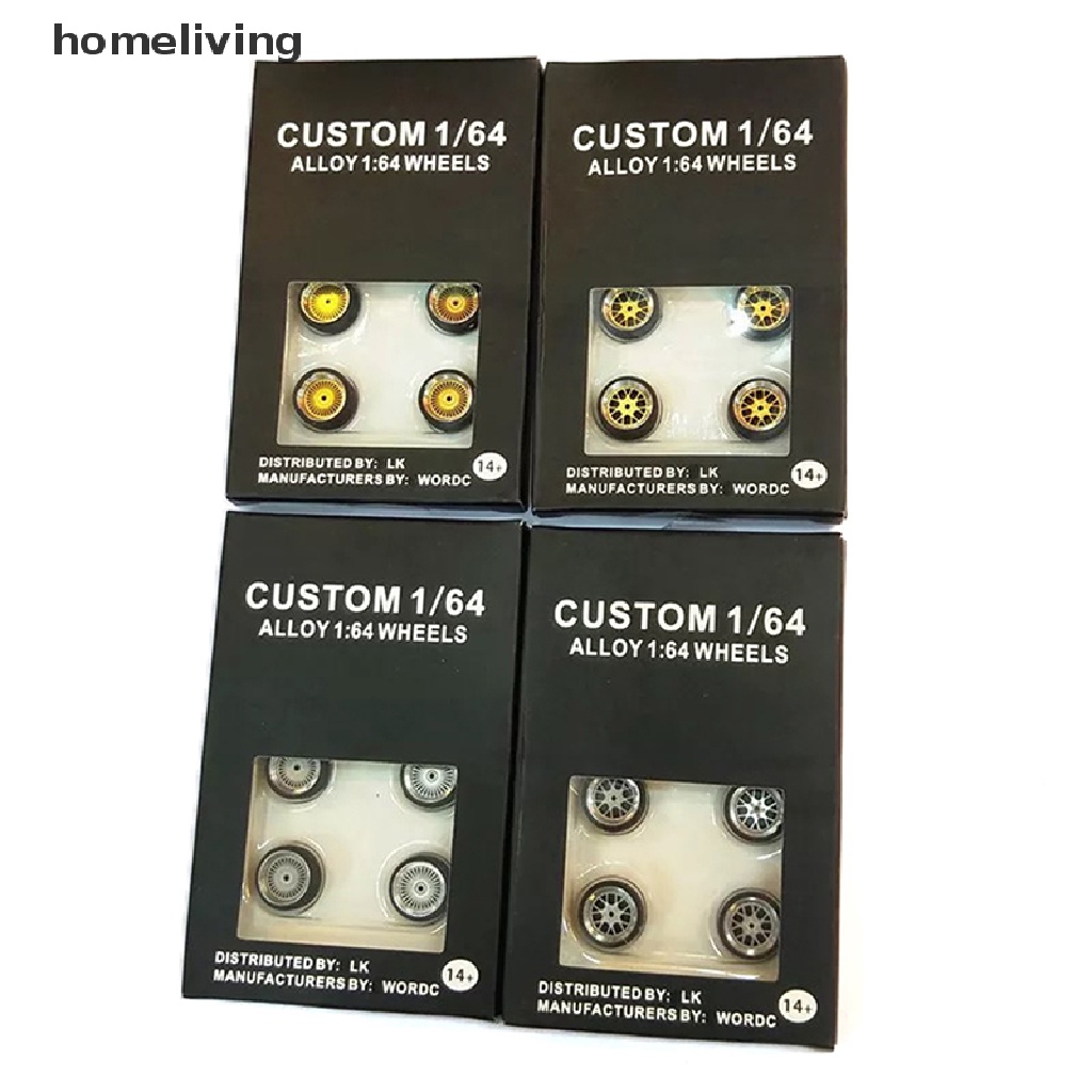 Bộ 4 Bánh Xe Thay Thế Bằng Hợp Kim Tỉ Lệ 1: 64