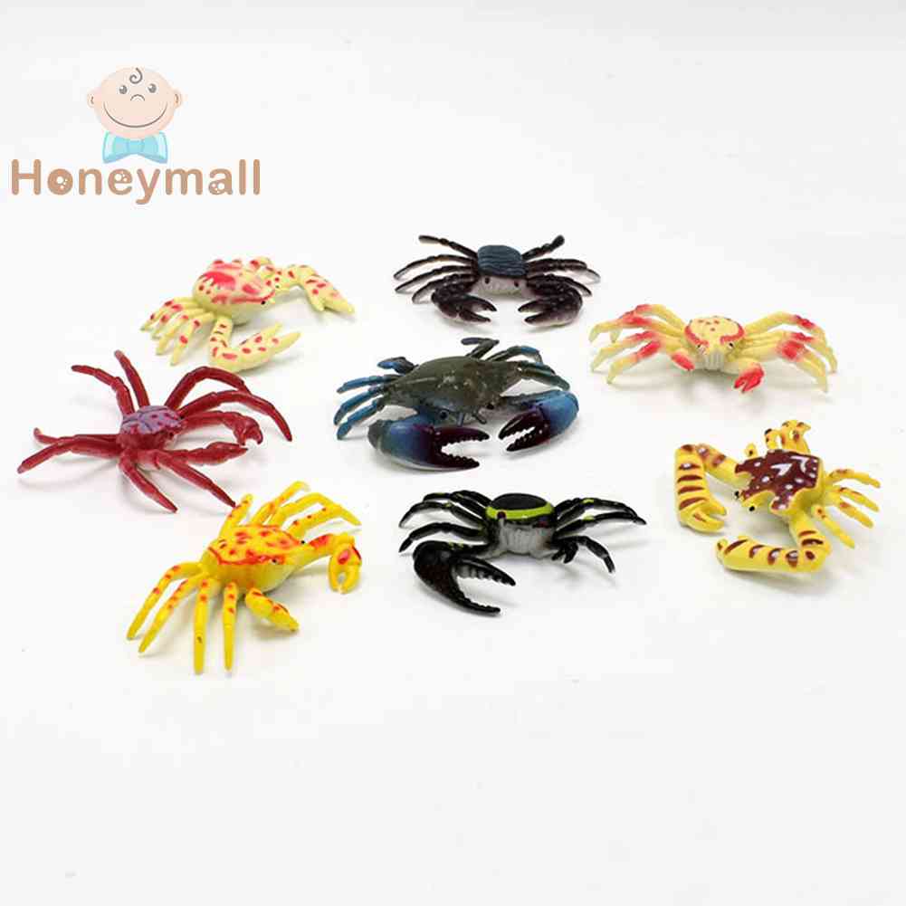 Set 8 Mô Hình Con Cua Bằng Nhựa Đồ Chơi Cho Bé