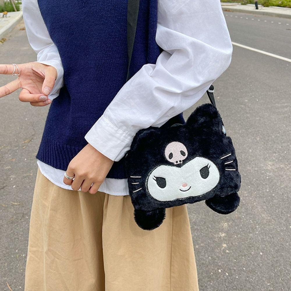 FALLFORBEAUTY Túi Xách Tay Nhỏ Dễ Phối Đồ Họa Tiết Cinnamoroll Dog Kulomi MY Melody Dễ Thương Cho Nữ