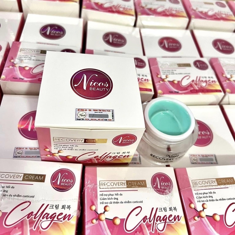 Kem Face Nicos Phục Hồi Chuyên Sâu Collagen- Kem Phục Hồi Đa tầng bùn xanh Nicos