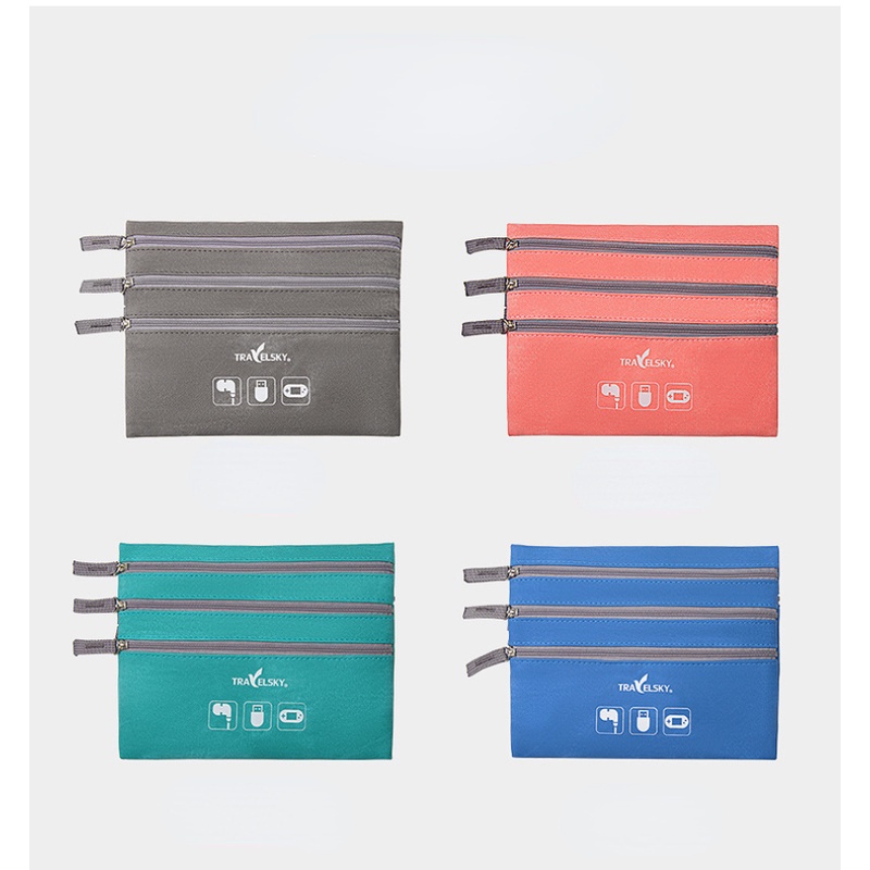 Túi Phân Loại Tiền Và Cáp Dữ Liệu Kỹ Thuật Số Đa Năng Cho Du Lịch