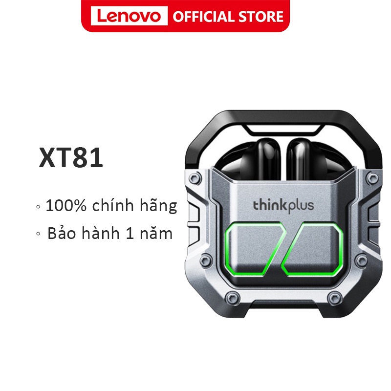 Tai nghe nhét tai không dây LENOVO XT81 chơi game bluetooth 5.3 tích hợp mi cờ rô tiện lợi