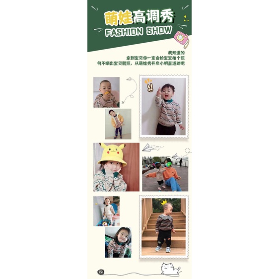 Áo Sweater Dệt Kim Chui Đầu Vải Lông Cừu Kiểu Hàn Quốc Dễ Thương Cho Bé