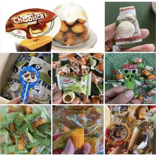 Kẹo ốc quế / kẹo Chobisca / kẹo bắp / kẹo trà sữa / kẹo gấu misa / kẹo xoài / kẹo gấu sô-cô-la