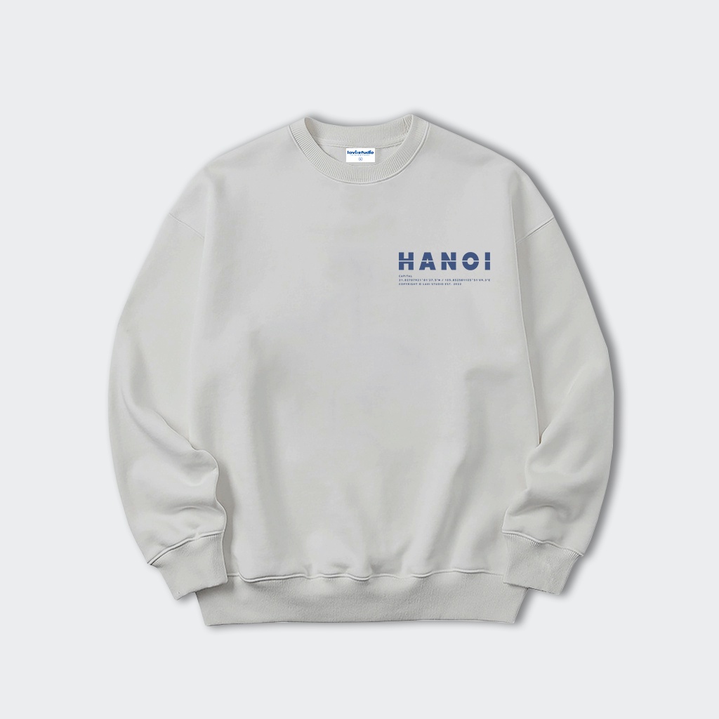 Áo sweater LAVI - HANOI nỉ chân cua