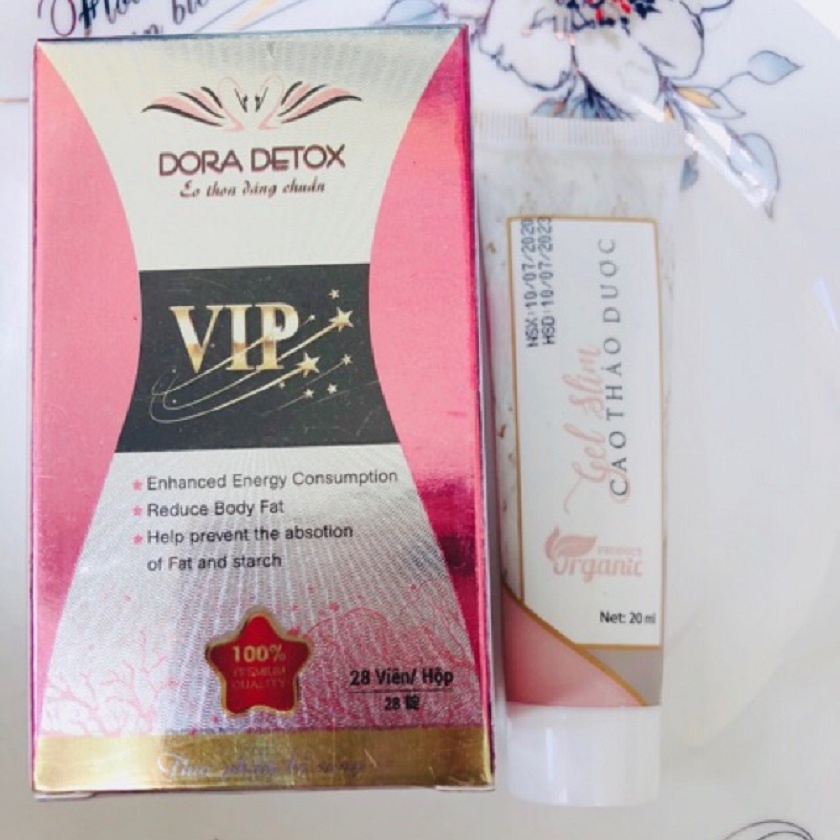 Giảm Cân DORA DETOX VIP HỘP 28 viên