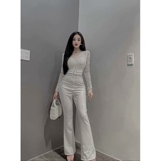 JUMPSUIT REN TAY DÀI ỐNG LOE