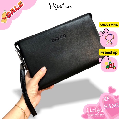 Ví Cầm Tay Nam, Nữ Khóa số da bò cao cấp