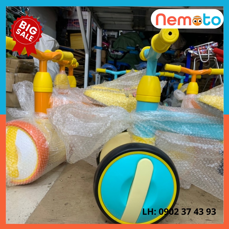 Xe chòi chân cho bé 1 - 4 tuổi, yên nâng được